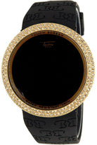 Iced Out Digital Touch Screen Watch Gold Black HipHopBling