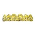 Iced Out Gold Grillz Top HipHopBling