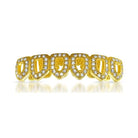 Iced Out Grillz Open Tooth Gold Bottoms HipHopBling