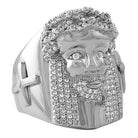 Iced Out Jesus Piece Cross Ring 7 HipHopBling