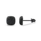 Icey Black Bling Bling Micro Pave CZ Earrings HipHopBling