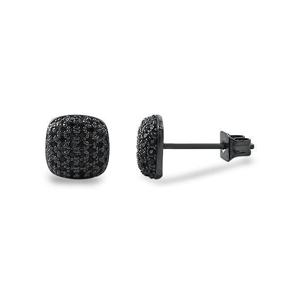 Icey Black Bling Bling Micro Pave CZ Earrings HipHopBling
