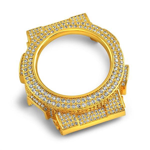 Icey CZ Custom Gold Bezel for Casio G Shock GA110 HipHopBling