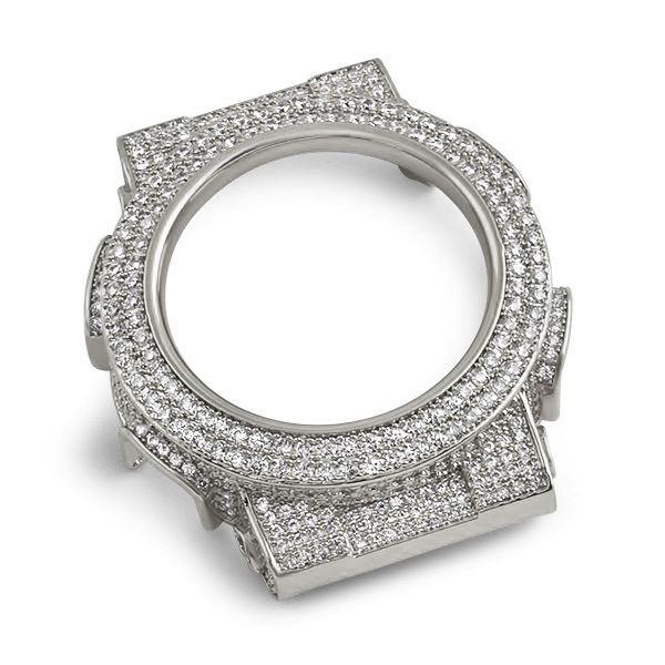 Icey CZ Custom Rhodium Bezel for Casio G Shock GA110 HipHopBling