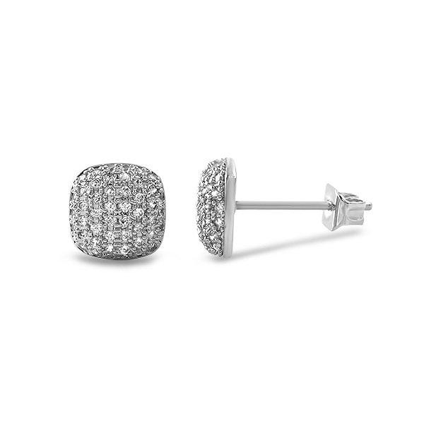 Icey Rhodium CZ Micro Pave Earrings HipHopBling