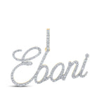 In Stock Cursive Diamond Name Pendant | 10K Yellow Gold Eboni HipHopBling