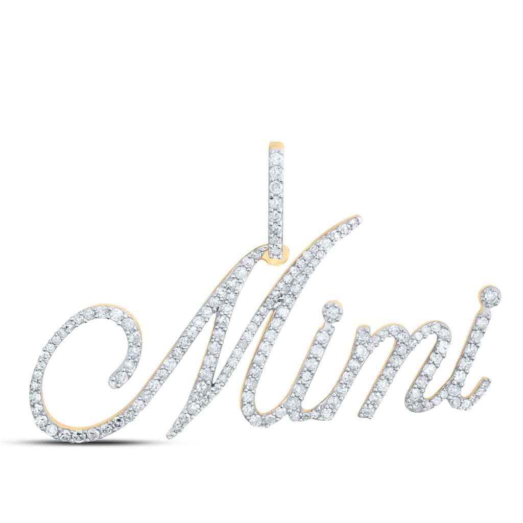 In Stock Cursive Diamond Name Pendant | 10K Yellow Gold Mimi HipHopBling