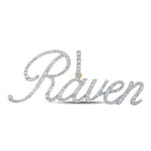 In Stock Cursive Diamond Name Pendant | 10K Yellow Gold Raven HipHopBling
