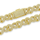 Infinity Link CZ Bling Bling Iced Out Chain Yellow Gold 18" HipHopBling