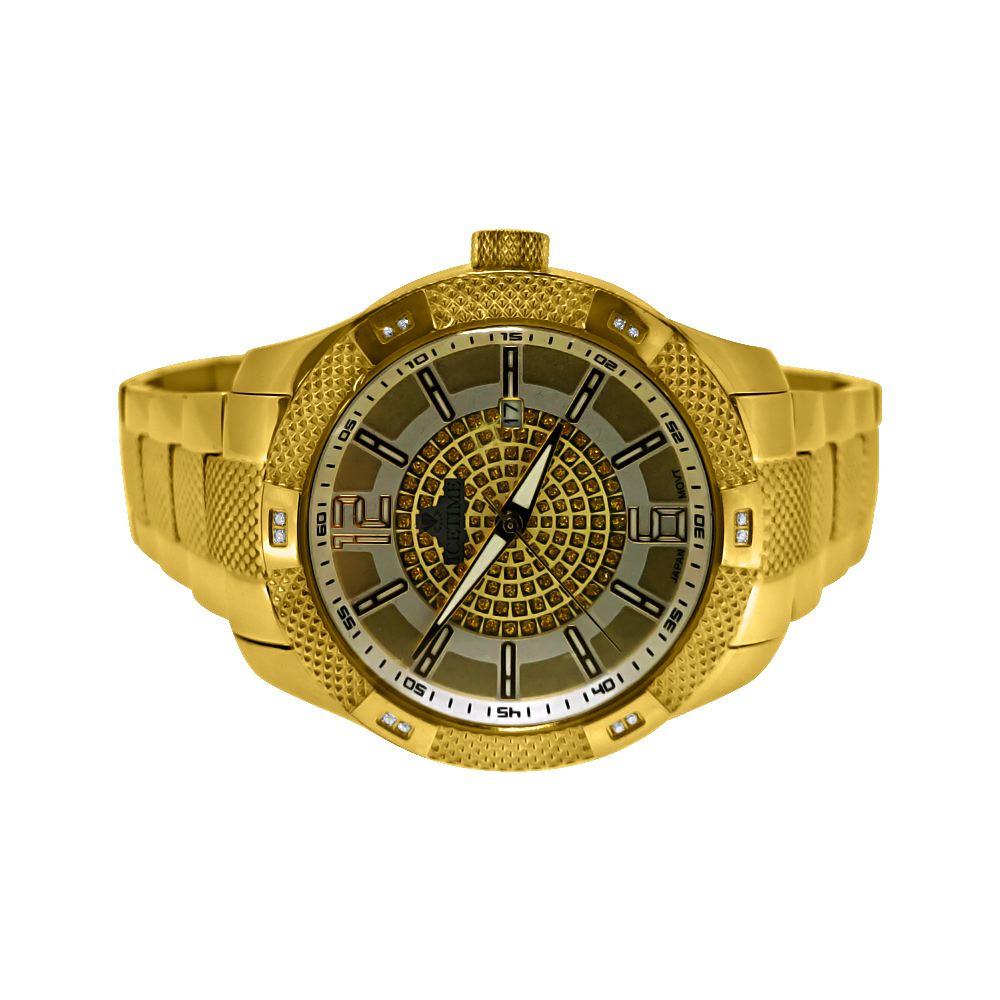 IP Gold IceTime Supernova .12cttw Diamond Watch HipHopBling