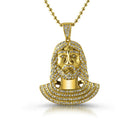 Jesus Bust CZ Micro Pave Gold Pendant HipHopBling