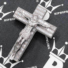 Jesus Crucifix Baguette Cross CZ Hip Hop Bling Bling Pendant Yellow Gold HipHopBling