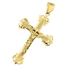 Jesus Crucifix Heart Cross DC 10K Yellow Gold Pendant HipHopBling