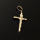 Jesus Crucifix INRI 10K Yellow Gold Pendant HipHopBling