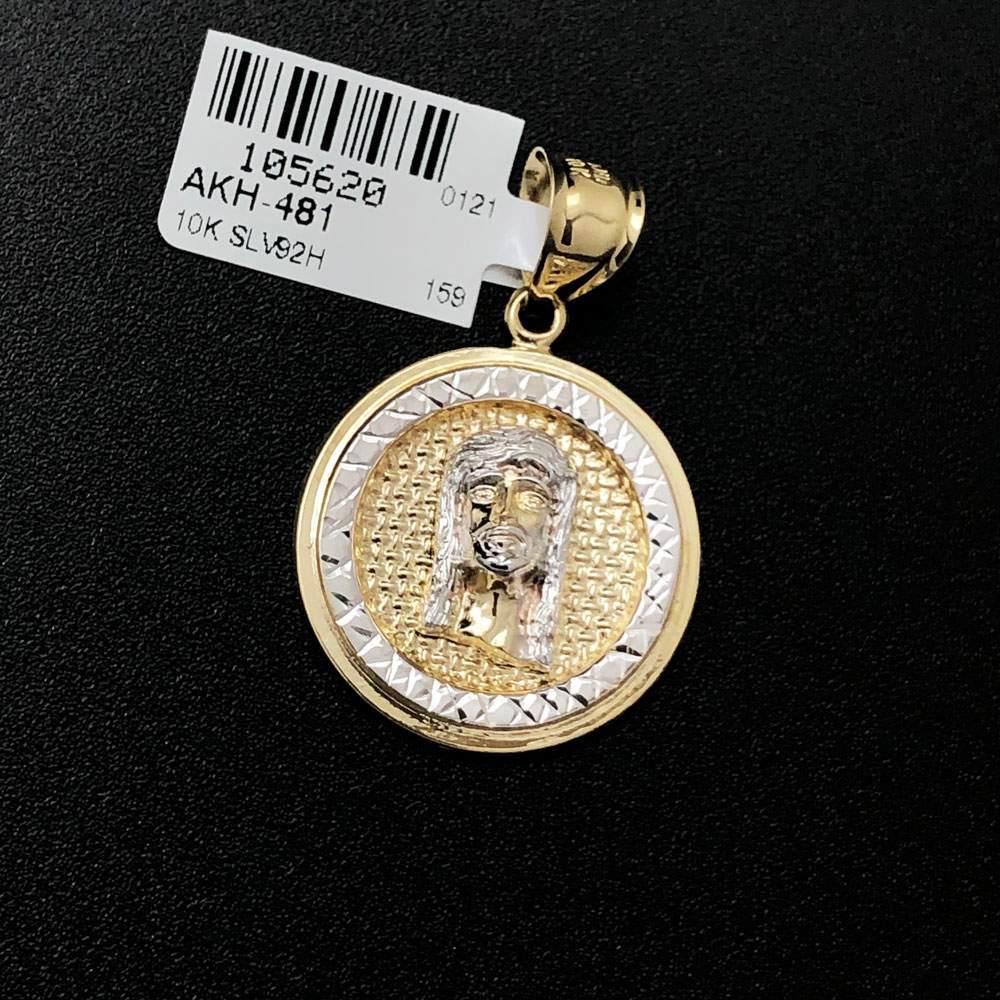 Jesus DC Medallion 10K Yellow Gold Pendant HipHopBling
