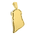 Jesus Large VVS Moissanite Pendant .925 Sterling Silver Yellow Gold HipHopBling