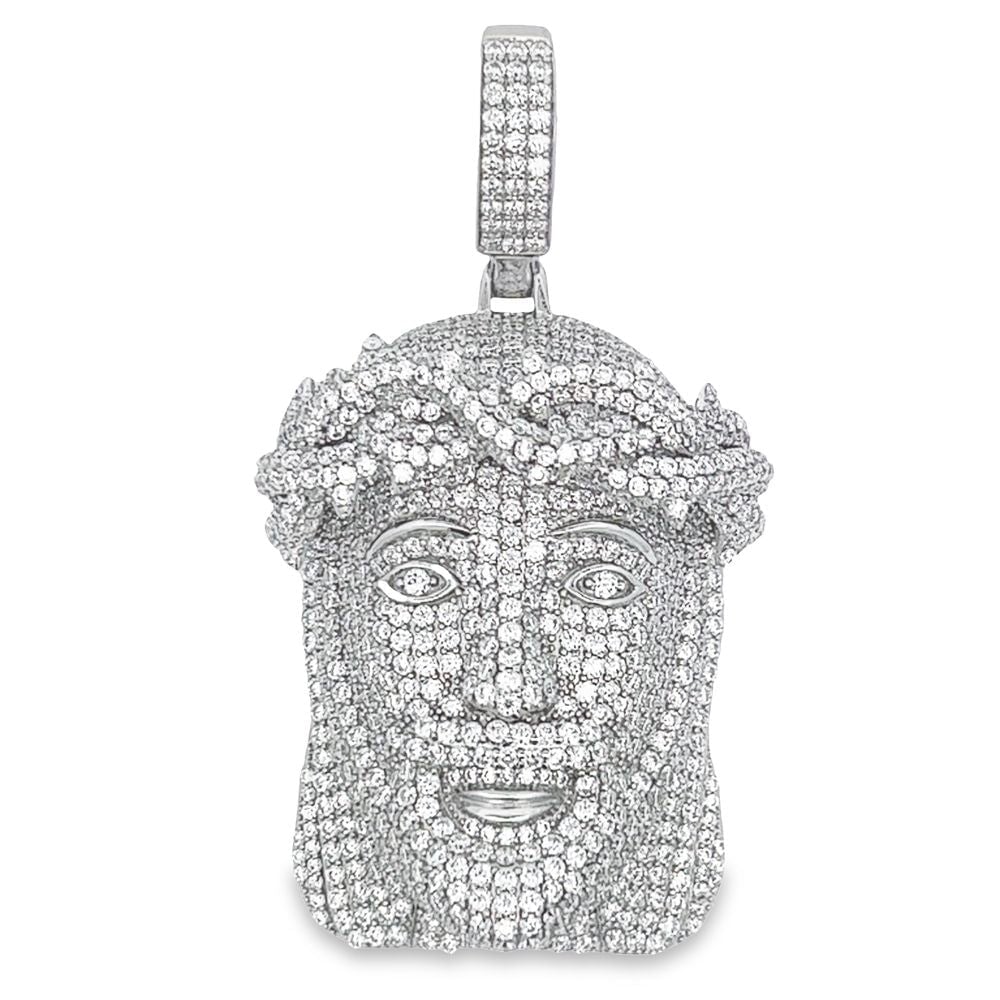 Jesus Piece VVS Moissanite Pendant 11.10cttw .925 Sterling Silver HipHopBling