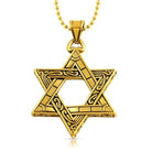 Jewish Star of David Fancy Pendant Gold Steel Pendant Only HipHopBling