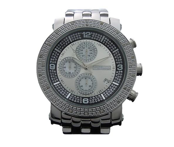 JoJino .25cttw Diamond Watch Black Ring Dial HipHopBling