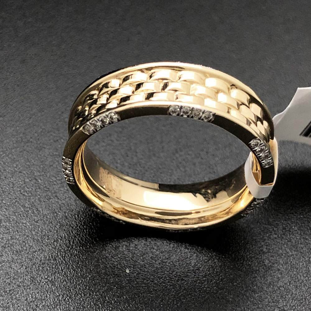 Jubilee Designer Link .34cttw Diamond 10K Yellow Gold Ring HipHopBling