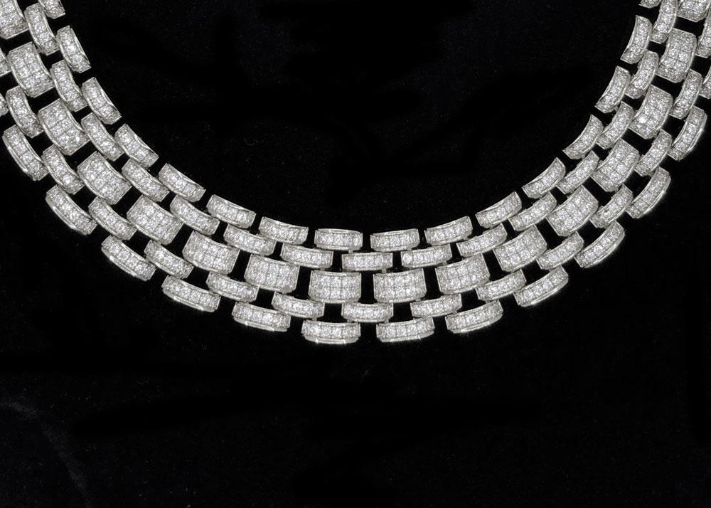 Jubilee Jumbo Hip Hop Bling Bling CZ Iced Out Chain White Gold 18" HipHopBling