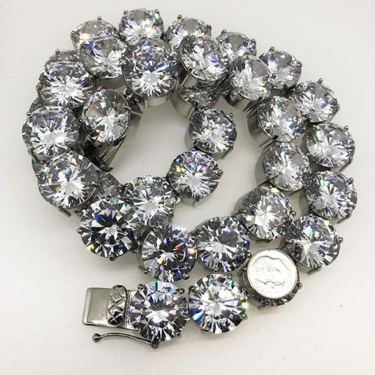 Jumbo 20MM CZ Bling Tennis Chain No Fade 20" HipHopBling
