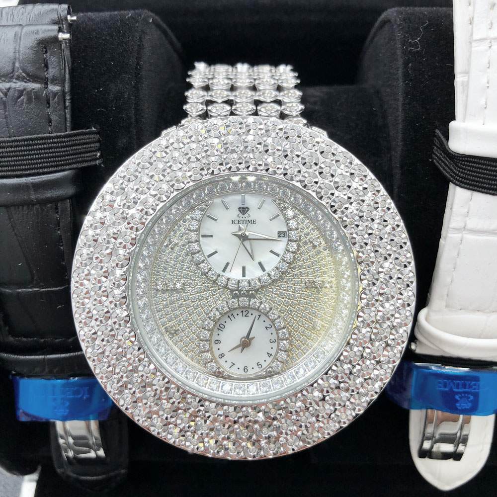 Jumbo King 2.00cttw Diamond Hip Hop IceTime Watch White Gold HipHopBling