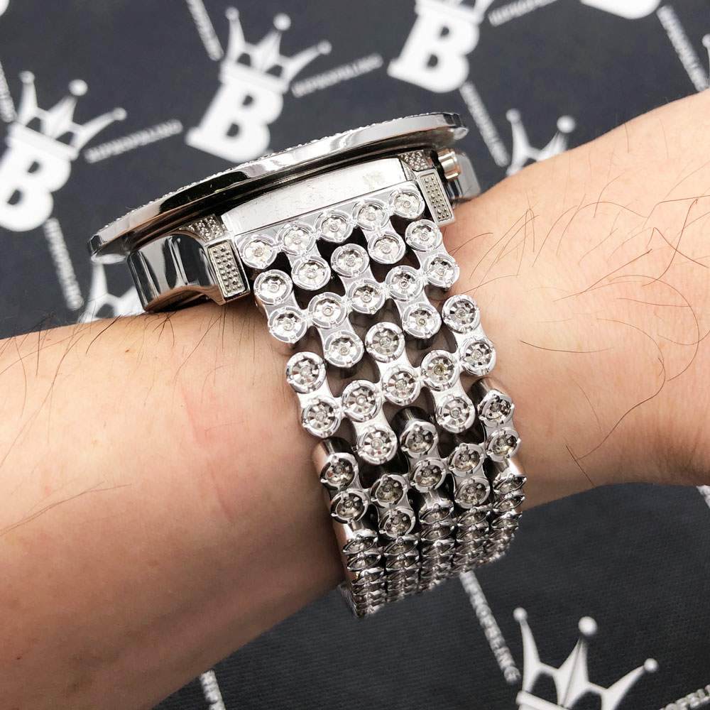 Jumbo King 2.00cttw Diamond Hip Hop IceTime Watch White Gold HipHopBling
