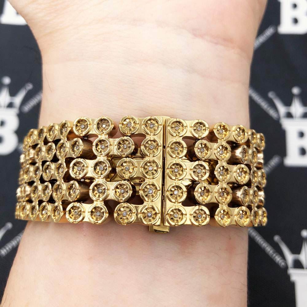 Jumbo King 2.00cttw Diamond Hip Hop IceTime Watch Yellow Gold HipHopBling