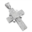 Killer Bling Bling Cross Micro Pave Totally Covered in CZ Ice HipHopBling
