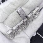 KING Baguette CZ Hip Hop Bling Iced Out Pendant White Gold HipHopBling