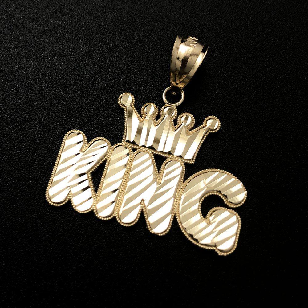 King Crown DC 10K Yellow Gold Pendant HipHopBling