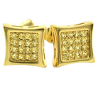Kite 32 Stone CZ Lemonade Iced Out Earrings HipHopBling