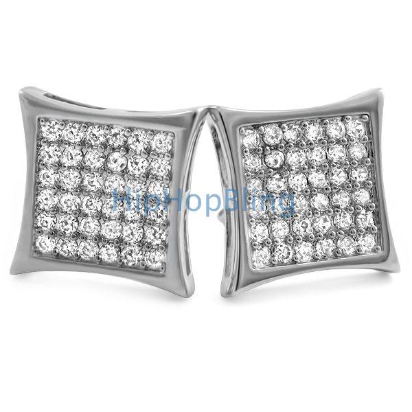 Kite 72 CZ Stones Micro Pave Bling Bling Earrings HipHopBling