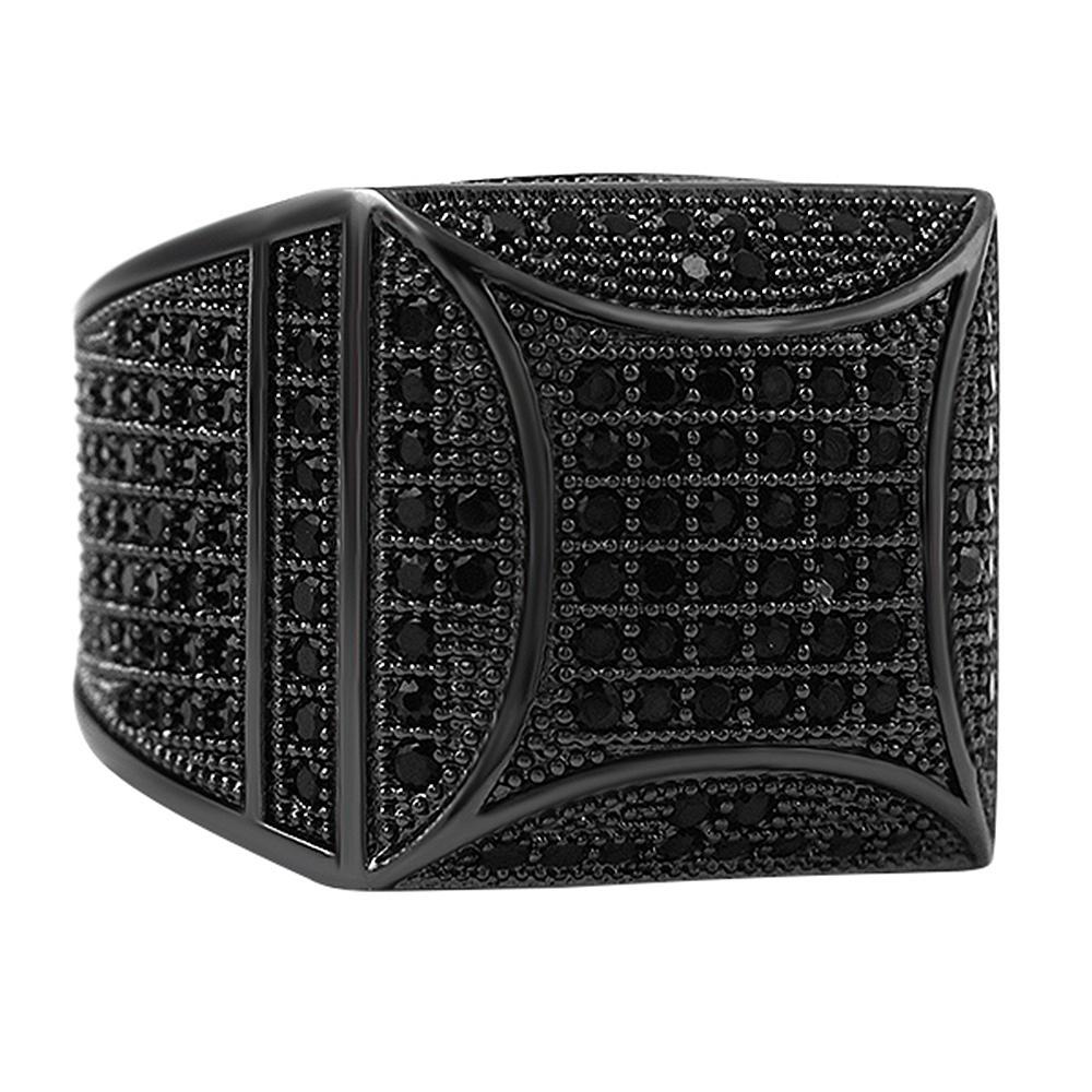 Kite Box Bling Bling Black CZ Micro Pave Ring 7 HipHopBling