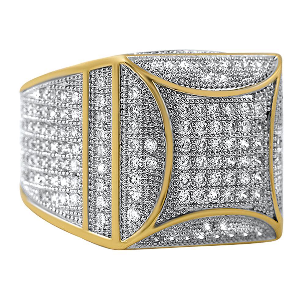 Kite Box Bling Bling Gold CZ Micro Pave Ring 7 HipHopBling