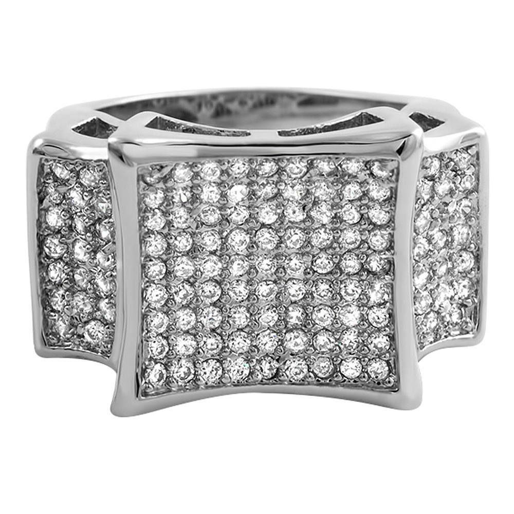 Kite CZ Micro Pave Bling Bling Ring 7 HipHopBling