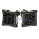 Kite Small Black CZ Micro Pave Earrings HipHopBling
