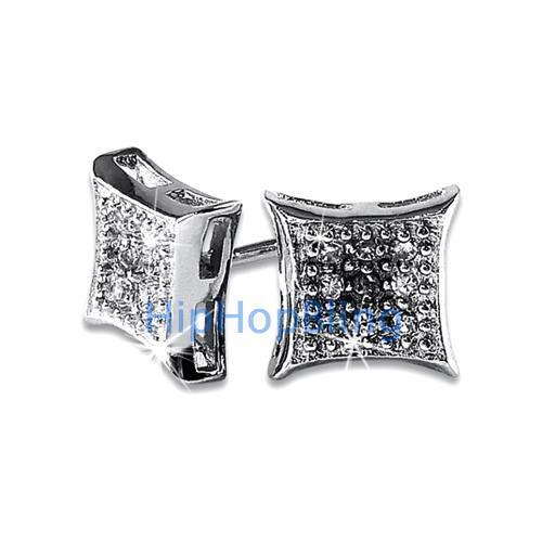 Kite Small CZ Micro Pave Earrings .925 Silver HipHopBling