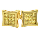 Kite Small Lemonade CZ Micro Pave Earrings HipHopBling