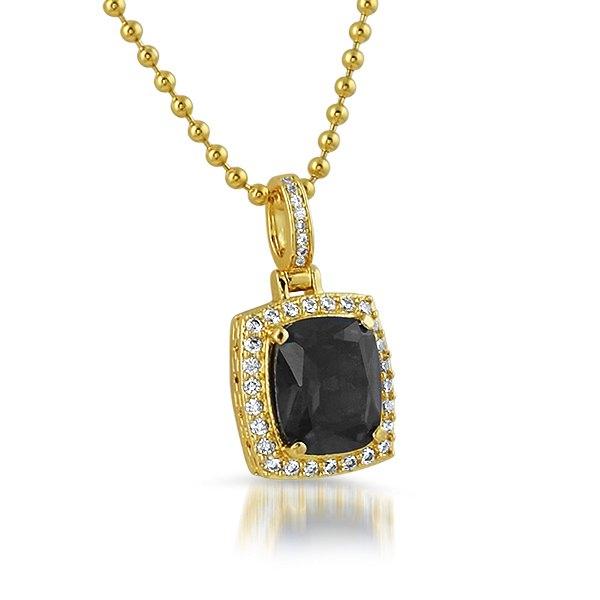 Lab Black Diamond Bling Bling Pendant HipHopBling