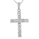 Large 8MM CZ Bling Bling Cross Stainless Steel Pendant Only HipHopBling
