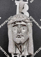 Large Jesus VVS 7.50cttw Moissanite Pendant .925 Sterling Silver HipHopBling