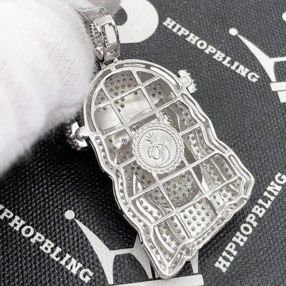 Larger Jesus Piece Baguette VVS Moissanite Pendant 8.05cttw .925 Sterling Silver HipHopBling