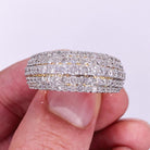 Layered 5 Row Diamond Ring 2.78cttw 10K Yellow Gold HipHopBling