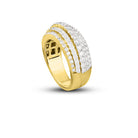 Layered 5 Row Diamond Ring 2.78cttw 10K Yellow Gold HipHopBling