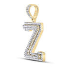 Layered A - Z Letter Initial Diamond Pendant 10K Yellow Gold A HipHopBling