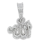 Layered Allah Arabic VVS Moissanite Pendant 4.47cttw .925 Sterling Silver HipHopBling