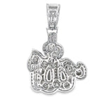 Layered Allah Arabic VVS Moissanite Pendant 4.47cttw .925 Sterling Silver HipHopBling