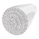 Layered Circle 1.70cttw Diamond Ring 10K White Gold HipHopBling